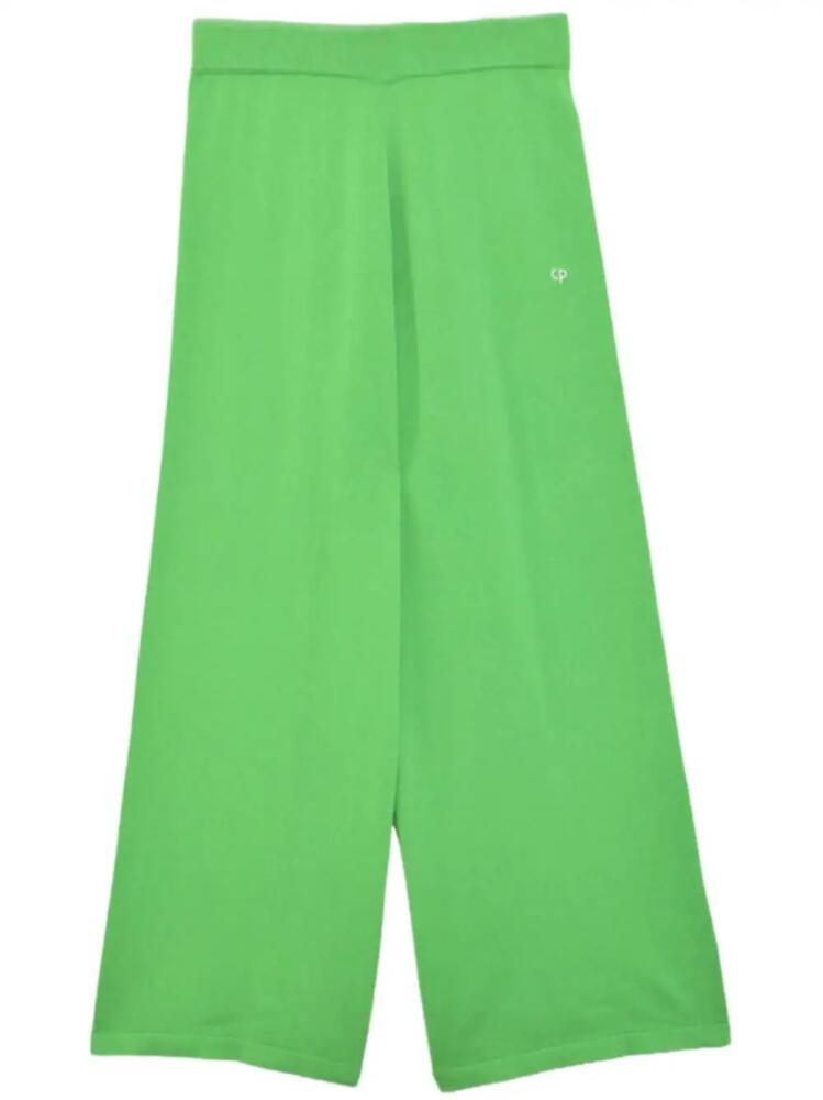 Chinti & Parker cropped wide-leg track pants - Green Cover