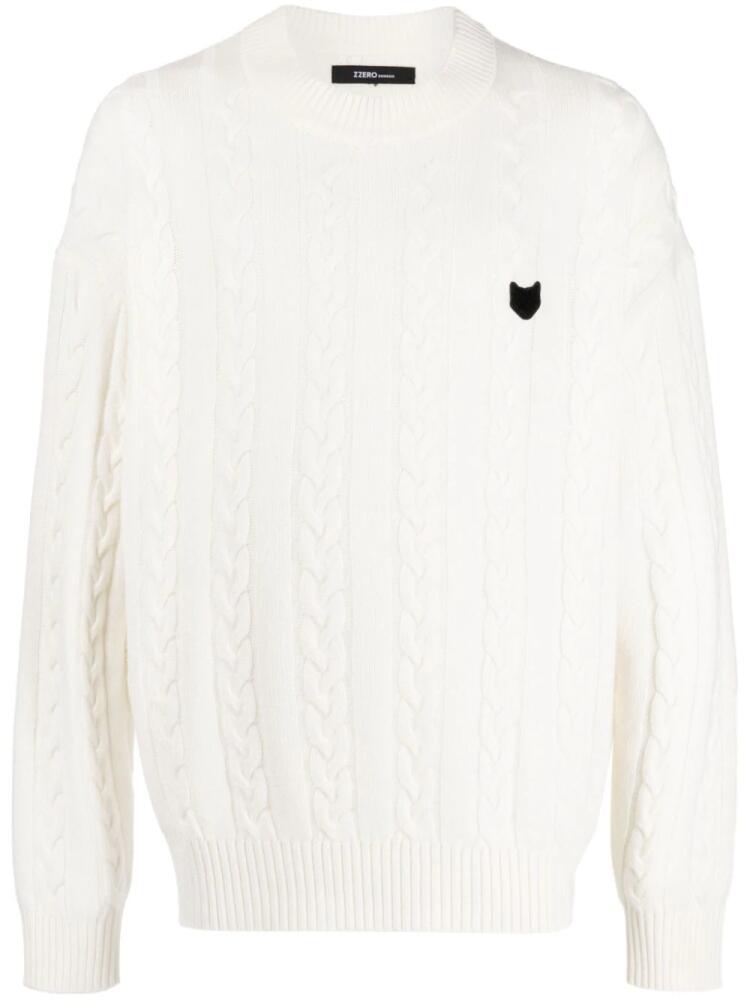 ZZERO BY SONGZIO Panther cable-knit jumper - Neutrals Cover