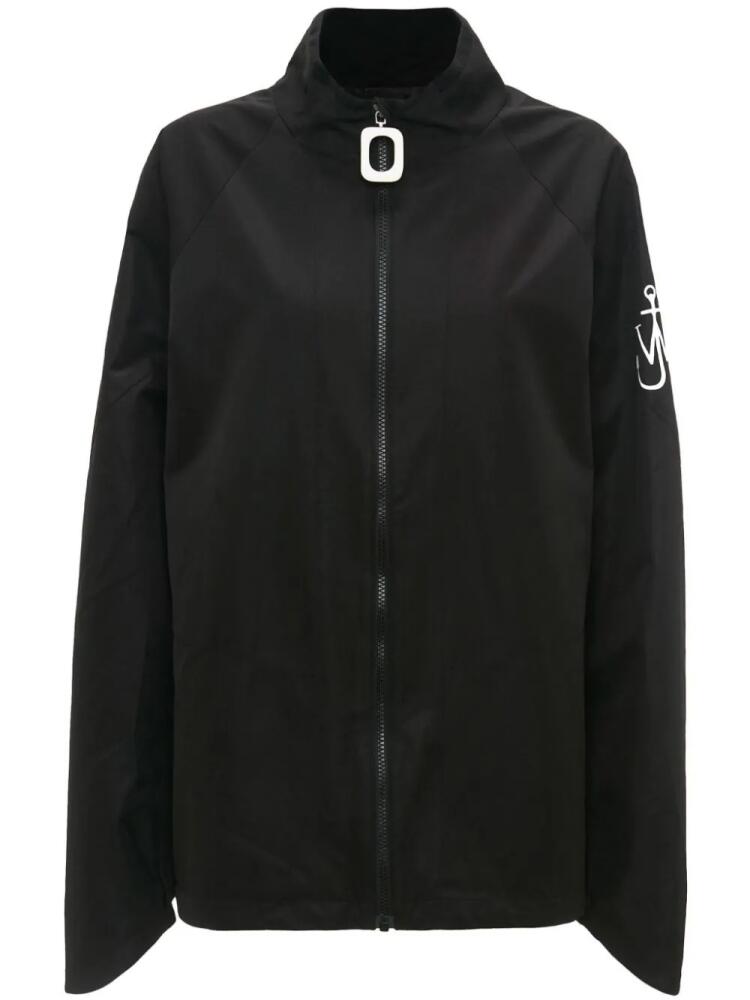 JW Anderson logo-print high-neck jacket - Black Cover