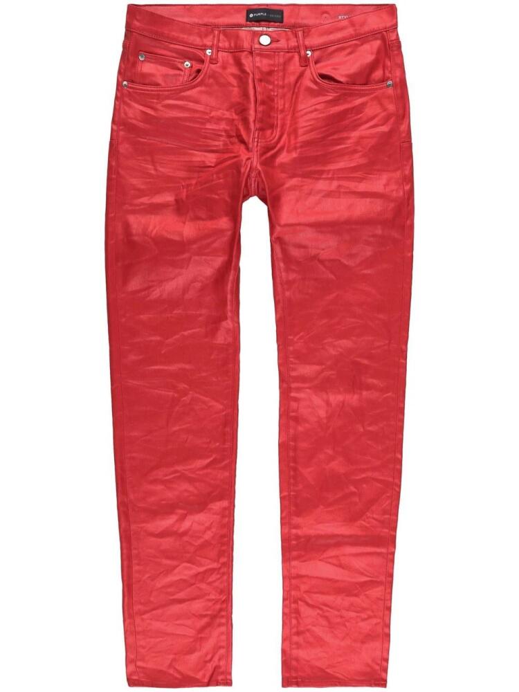 Purple Brand crinkled skinny jeans - Red Cover