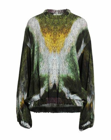 Del Core Woman Top Green Viscose, Acetate, Silk Cover