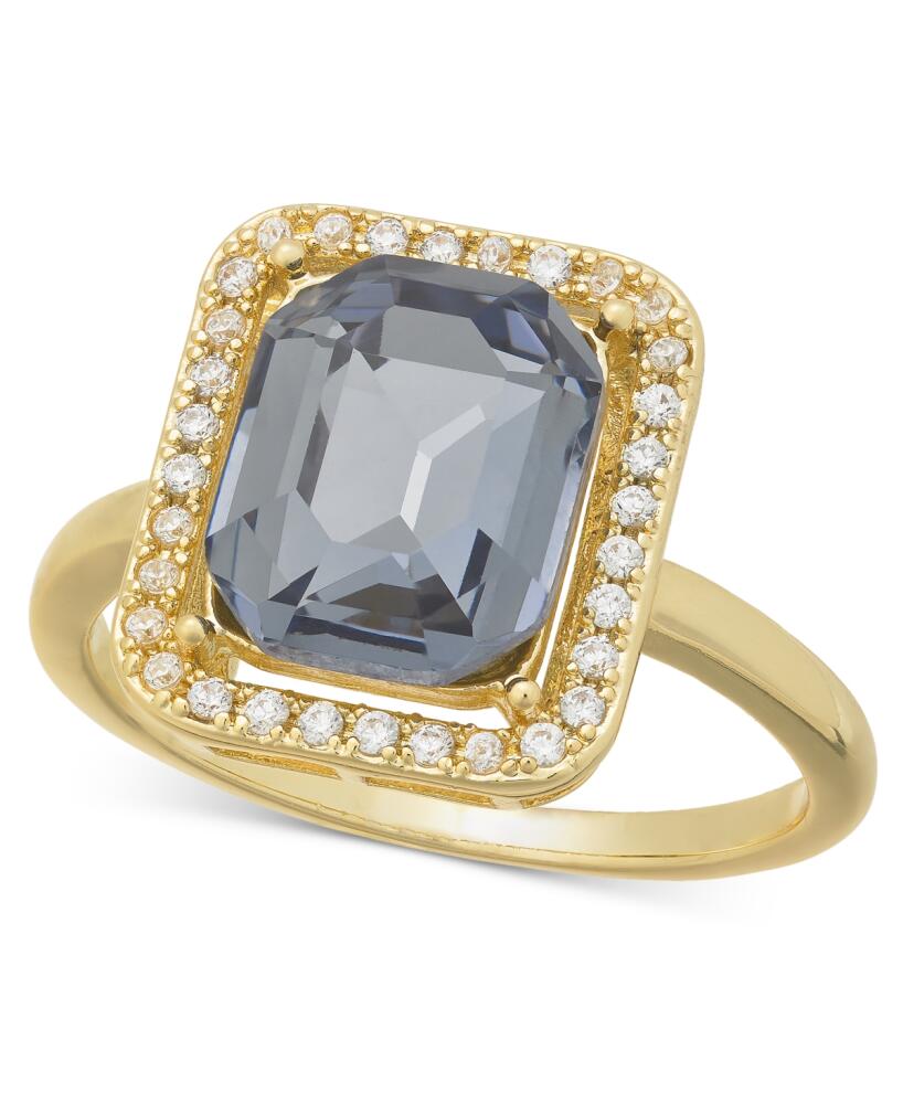 Charter Club Gold-Tone Pave & Cushion-Cut Purple Cubic Zirconia Ring, Created for Macy's - Gold Cover