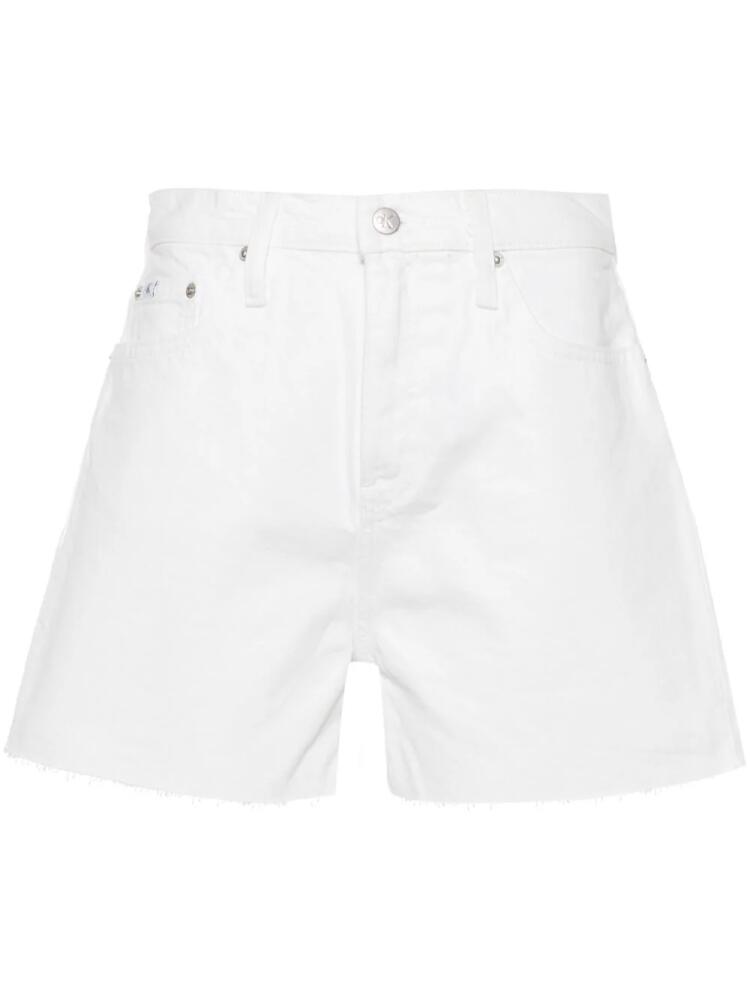 Calvin Klein Jeans raw-cut denim shorts - White Cover