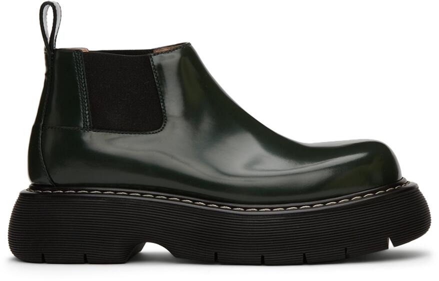 Bottega Veneta Green Swell Chelsea Boots Cover