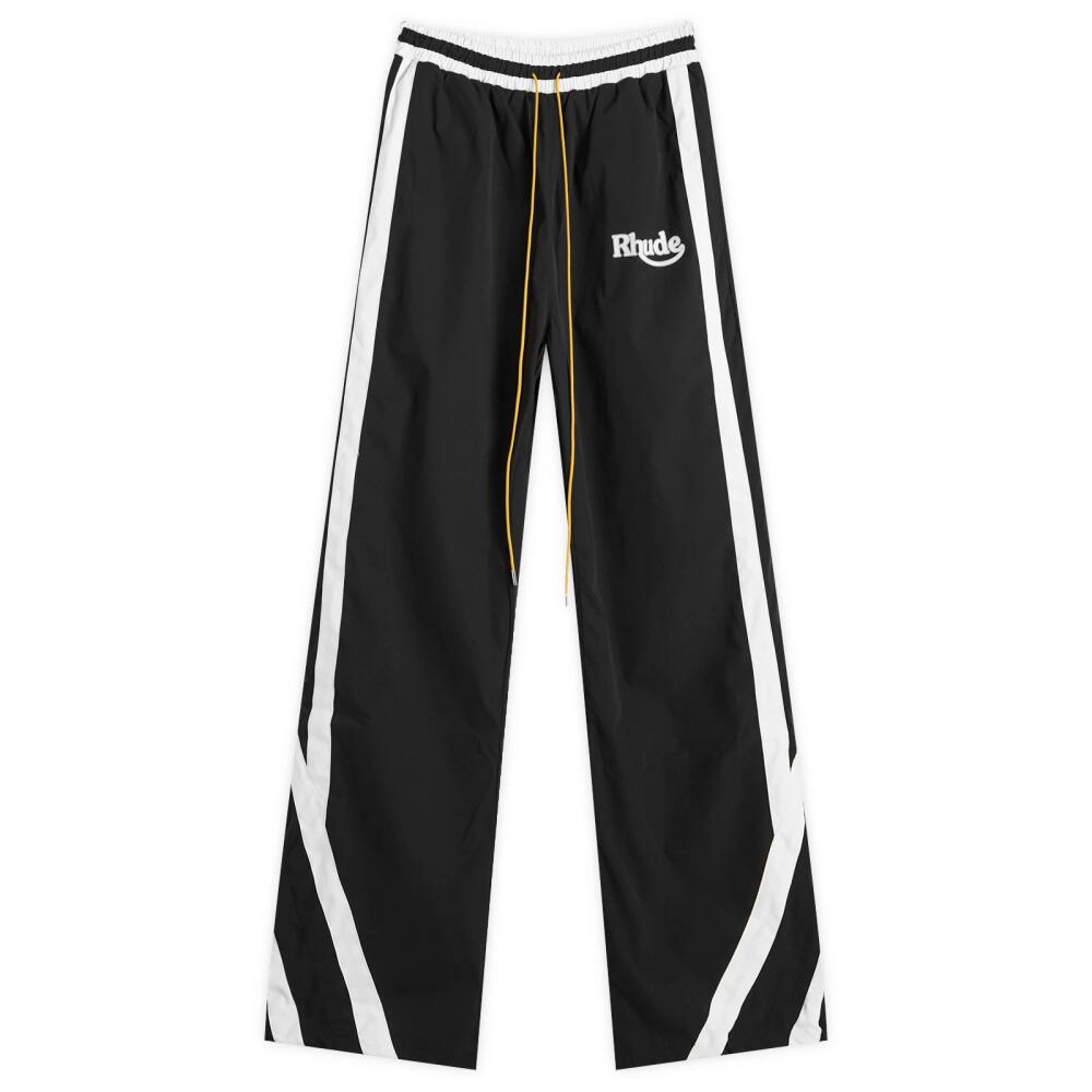 Rhude Men's Ski Track Pants in Black/White Cover