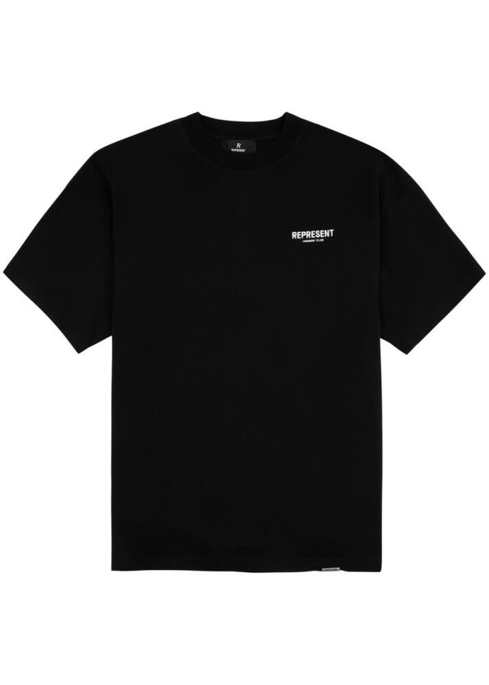 Represent Owners Club Logo Cotton T-shirt - Black Cover