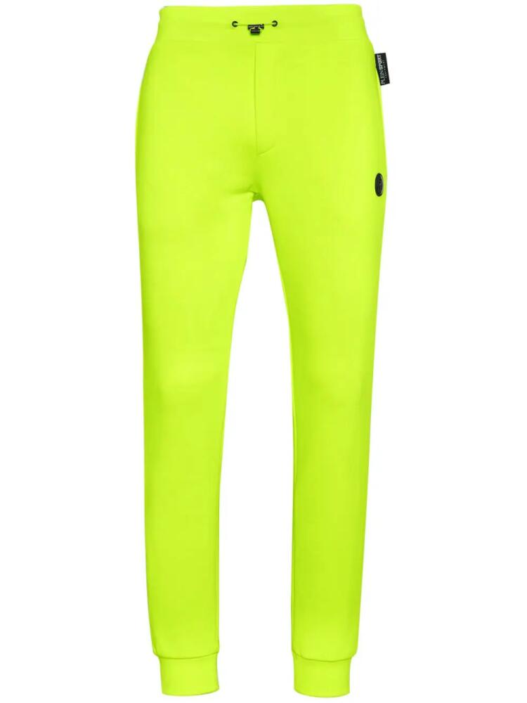 Plein Sport logo-print mélange track pants - Green Cover