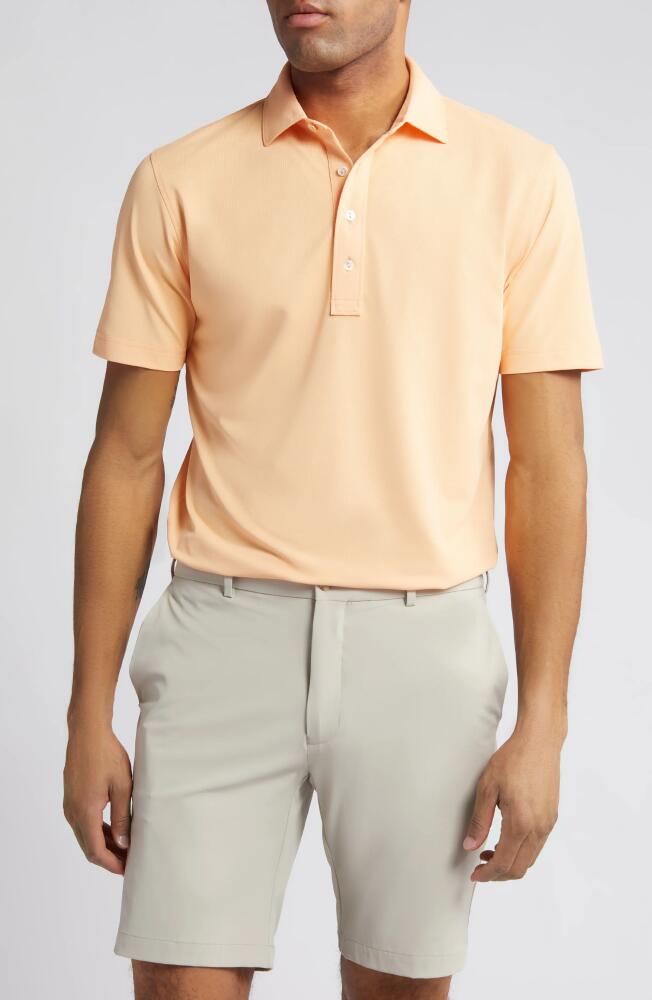 Peter Millar Crown Crafted Soul Performance Mesh Polo in Orange Sorbet Cover