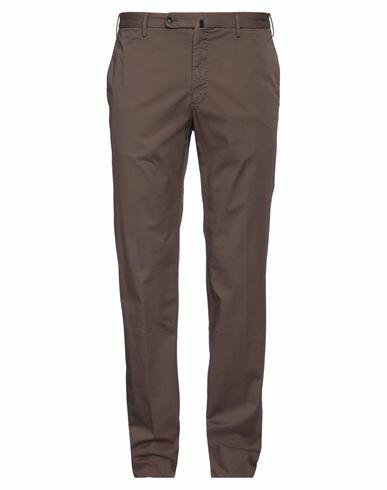 Incotex Man Pants Dark brown Cotton, Elastane Cover