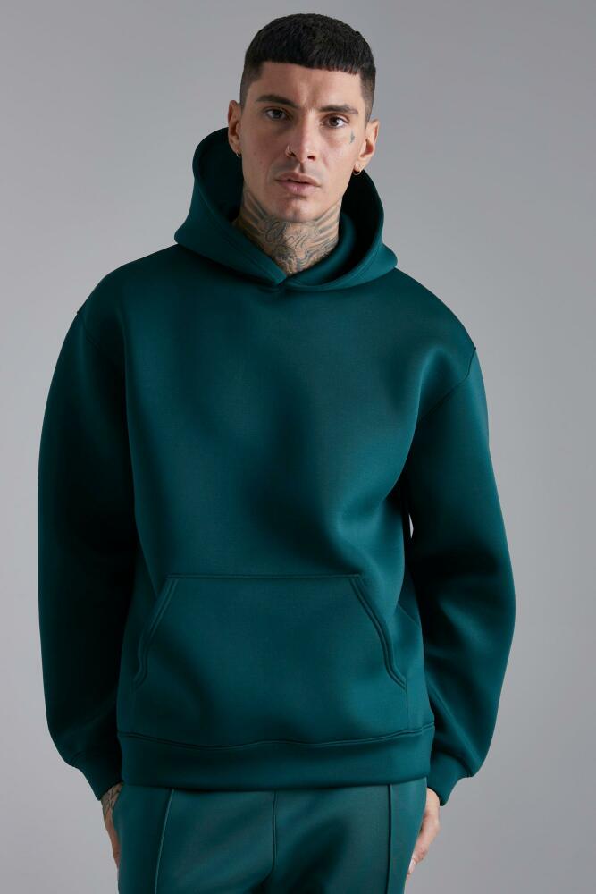 boohoo Mens Oversized Bonded Scuba Hoodie - Green Cover