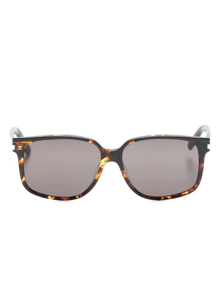 Saint Laurent Eyewear tortoiseshell-effect tinted sunglasses - Brown Cover