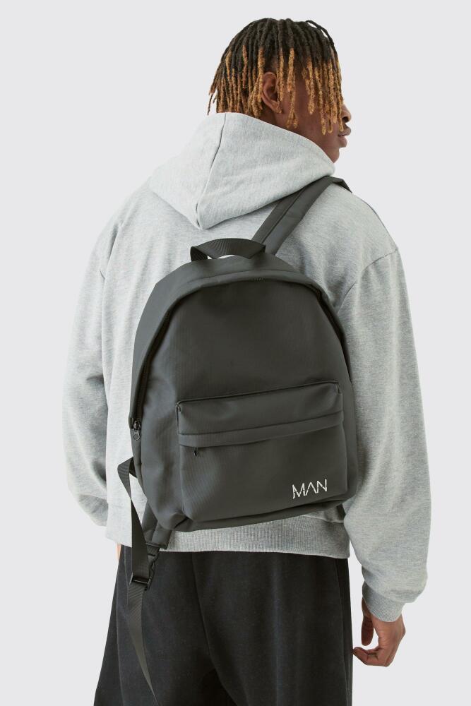 boohoo Mens Man Dash Basic Rucksack In Black Cover