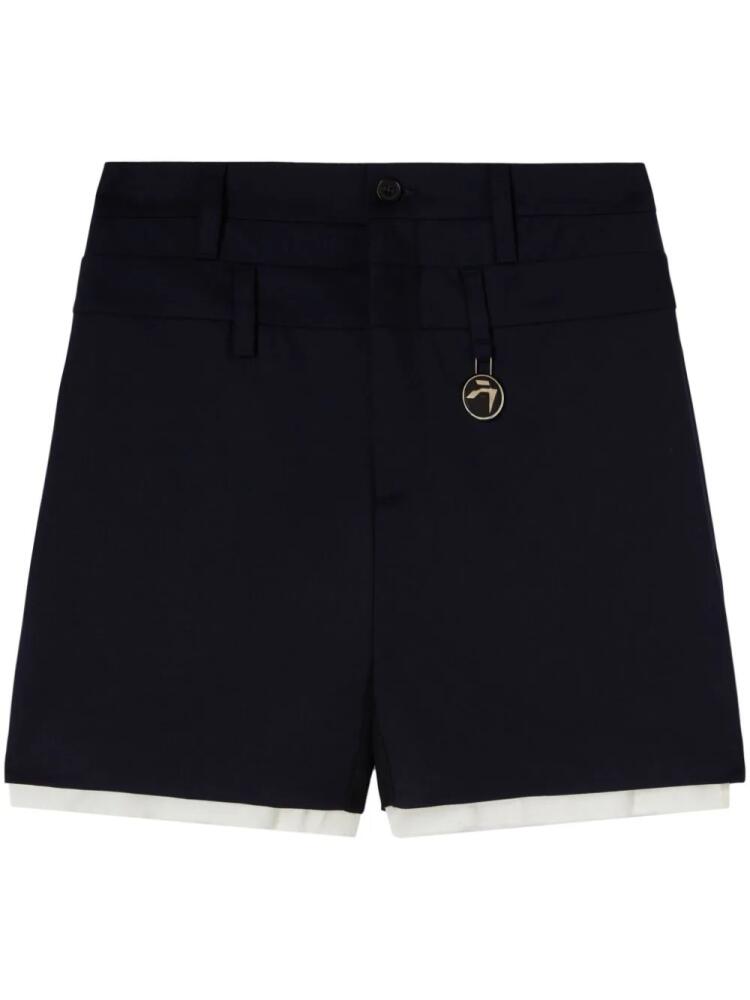 AMBUSH logo-charm virgin-wool shorts - Black Cover