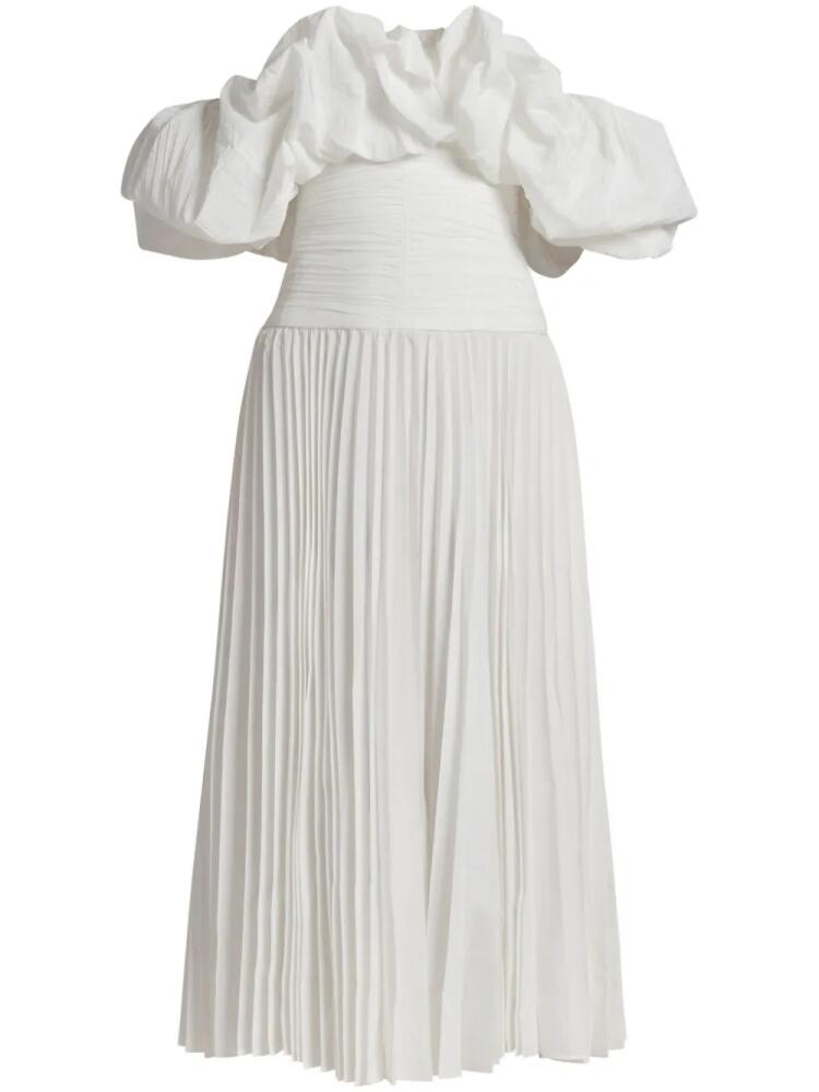 Acler Arahura ruffle-collar midi dress - White Cover