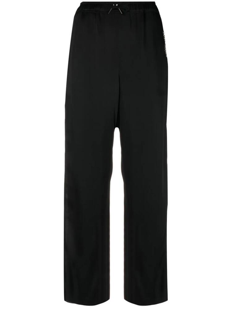 Saint Laurent logo-embroidered crop trousers - Black Cover