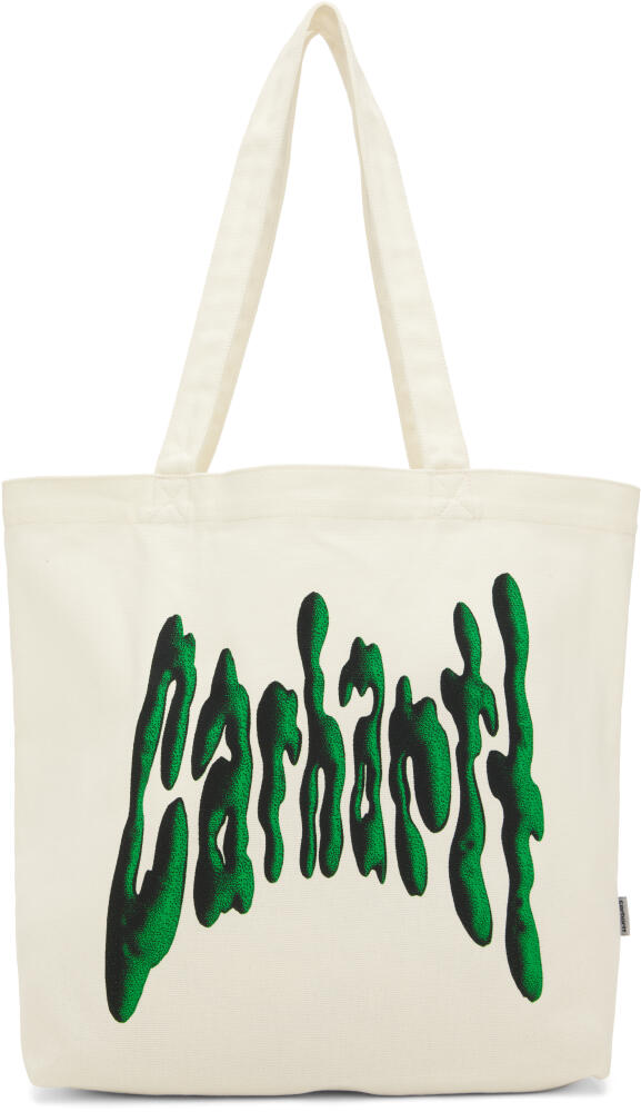 Carhartt Work In Progress Off-White Canvas Graphic Tote Cover