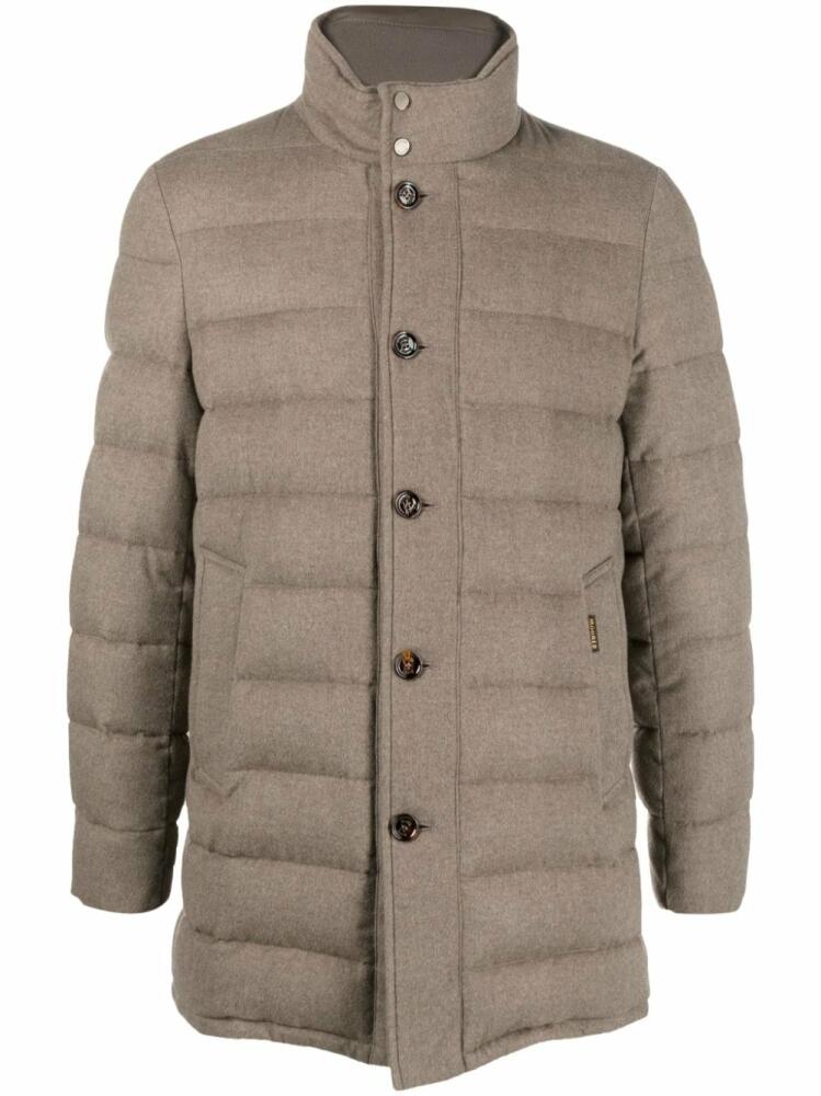 Moorer high-neck padded coat - Brown Cover