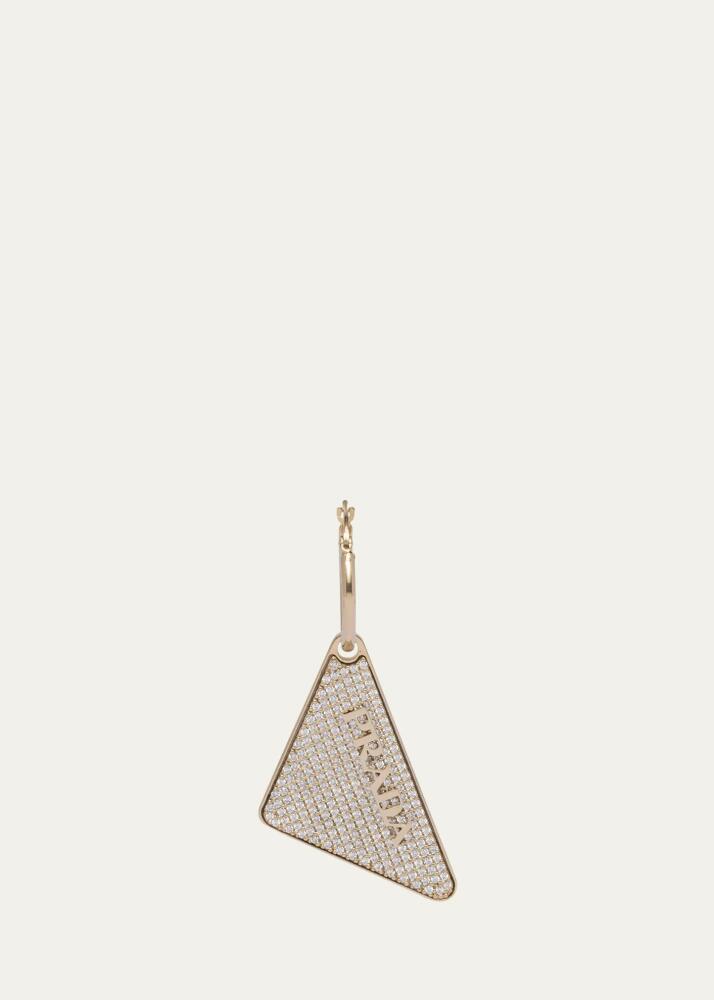 Prada Crystal Logo Symbole Left Earring Cover