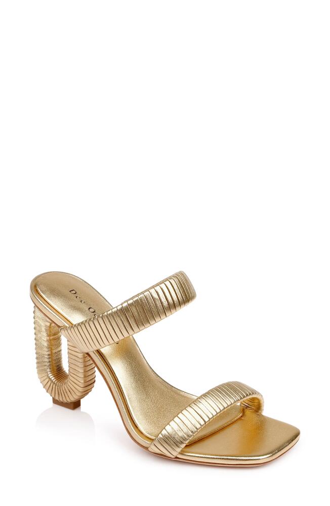 Dee Ocleppo Jamaica Slide Sandal in Gold Leather Cover