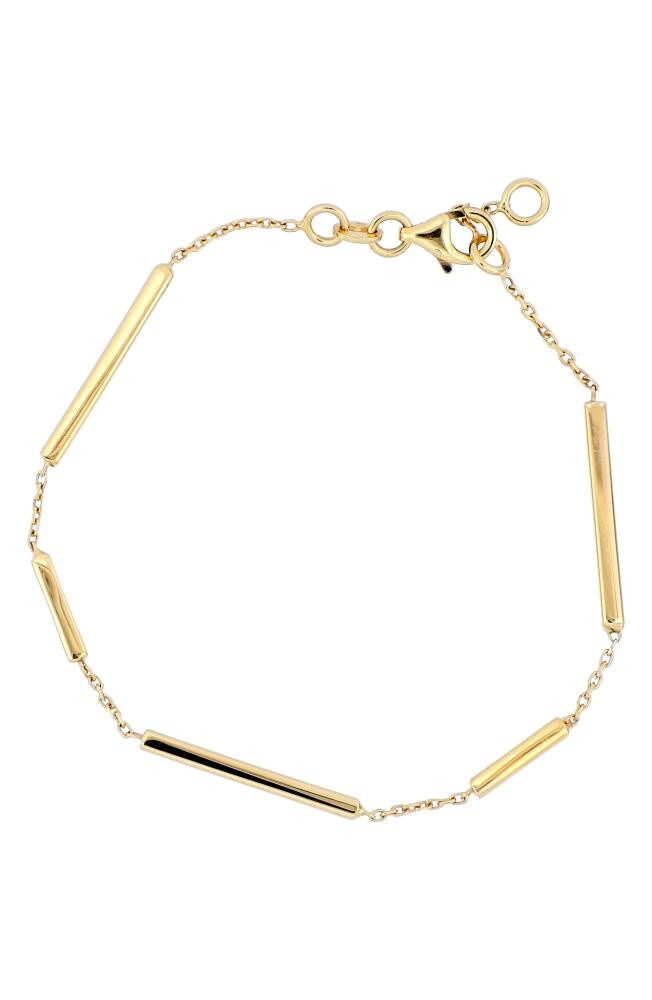 Bony Levy 14K Gold Bar Station Bracelet in Yellow Gold Cover