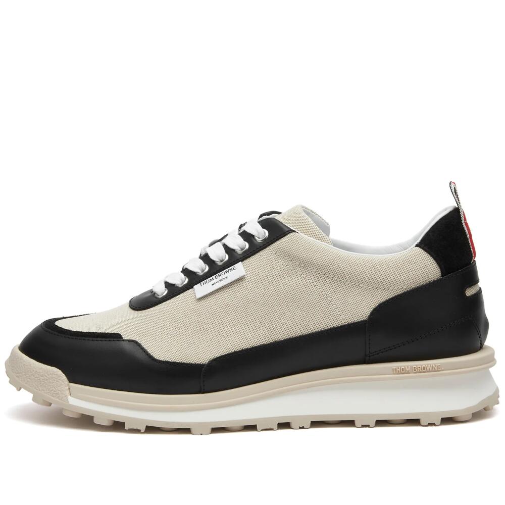 Thom Browne Men's Cotton Canvas Alumni Sneakers in Natural Cover