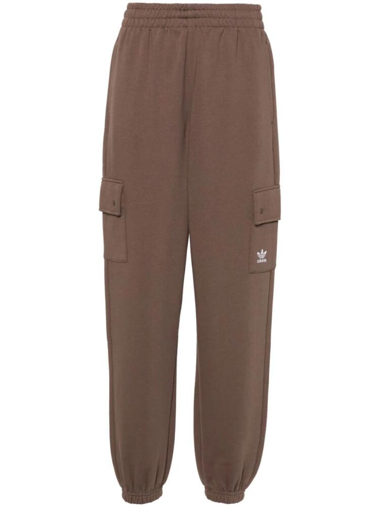 adidas jersey tapered track pants - Brown Cover