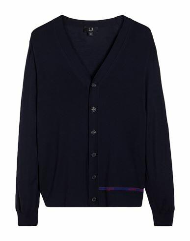 Dunhill Man Cardigan Midnight blue Merino Wool Cover