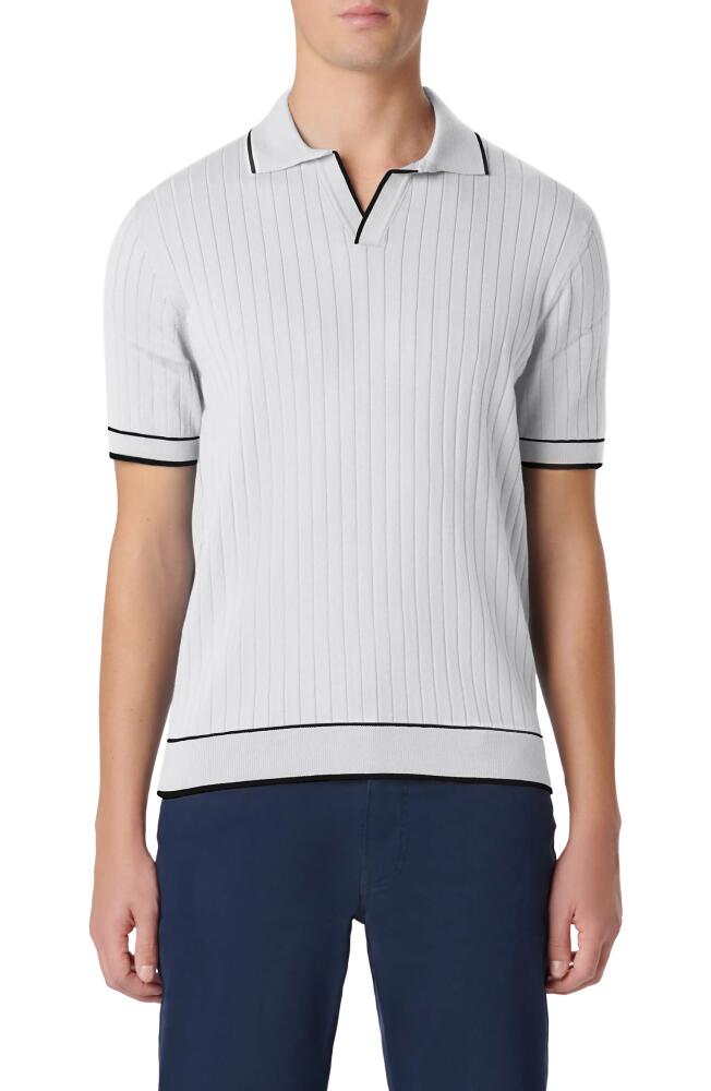 Bugatchi Johnny Collar Rib Polo in Chalk Cover