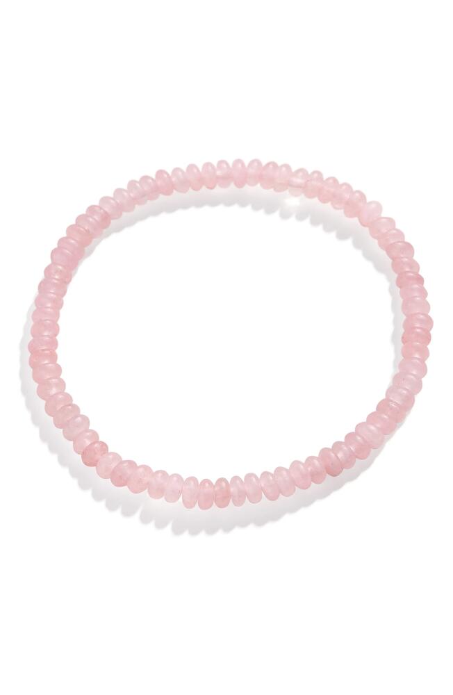 BaubleBar Valentina Beaded Stretch Bracelet in Light Pink Cover