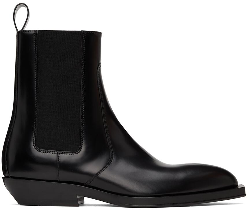 Bottega Veneta Black Chisel Chelsea Boots Cover