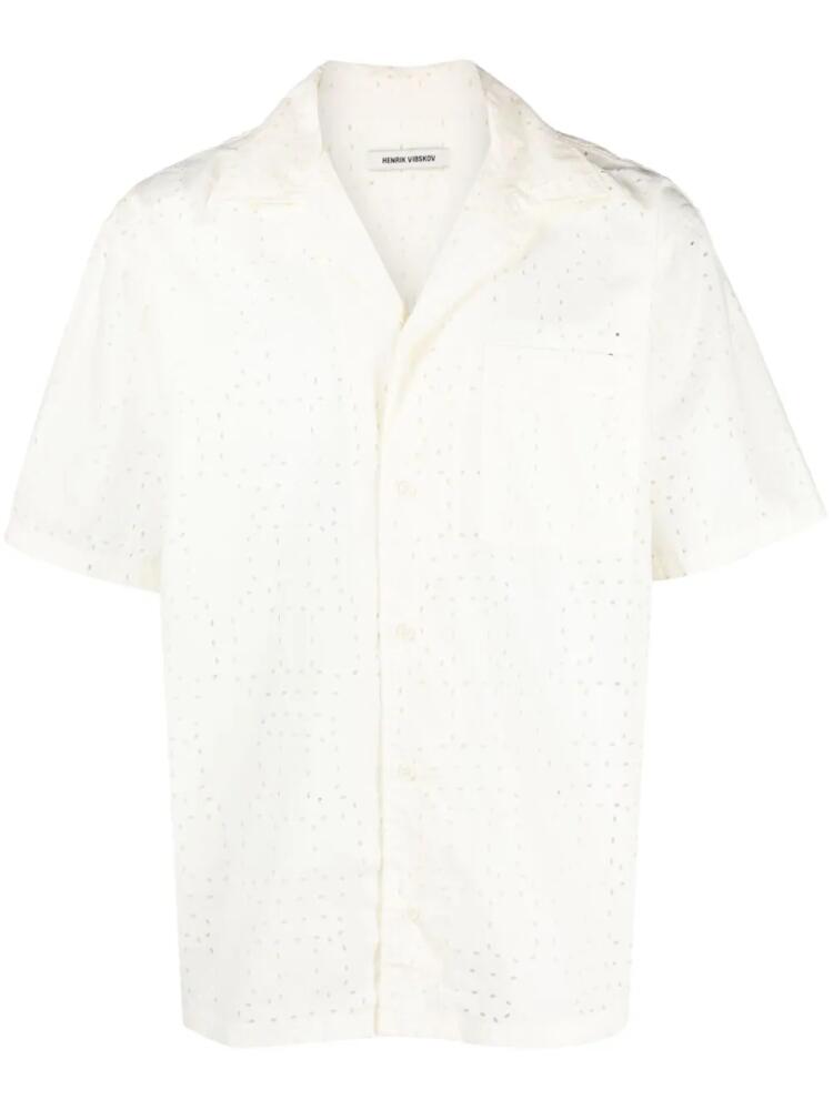 Henrik Vibskov Transfer broderie-anglaise shirt - White Cover