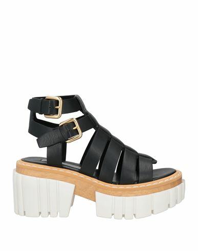 Stella Mccartney Woman Sandals Black Textile fibers Cover