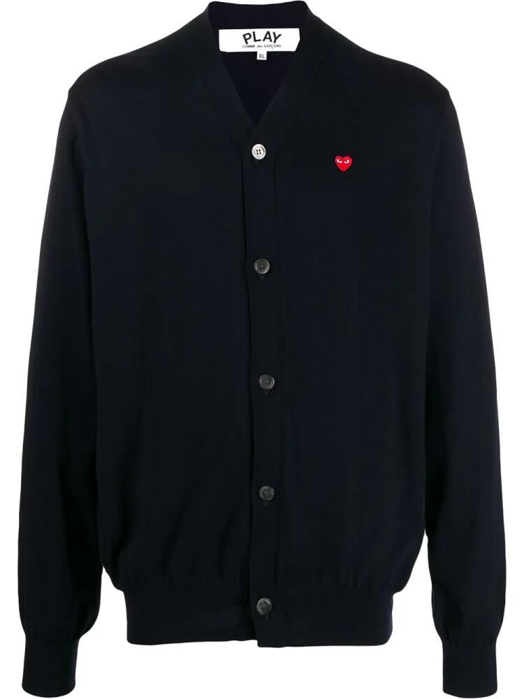 Comme Des Garçons Play Heart logo V-neck cardigan - Blue Cover