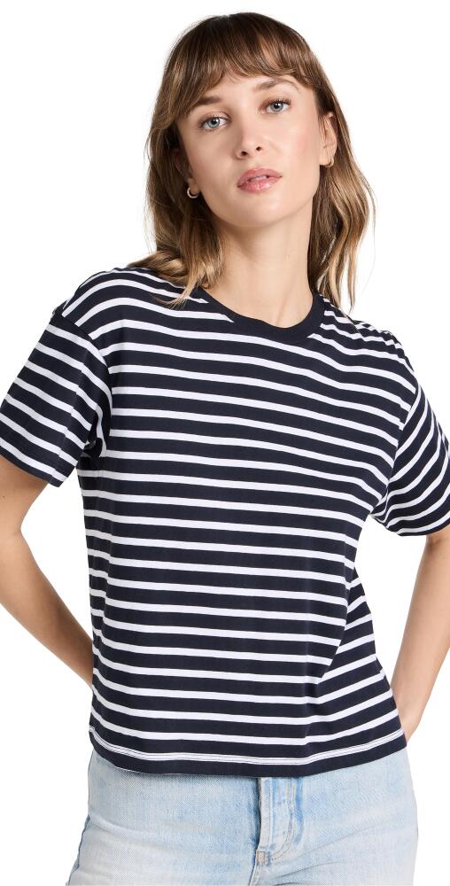 ATM Anthony Thomas Melillo Classic Jersey Stripe Boy Tee Navy/White Stripe Cover