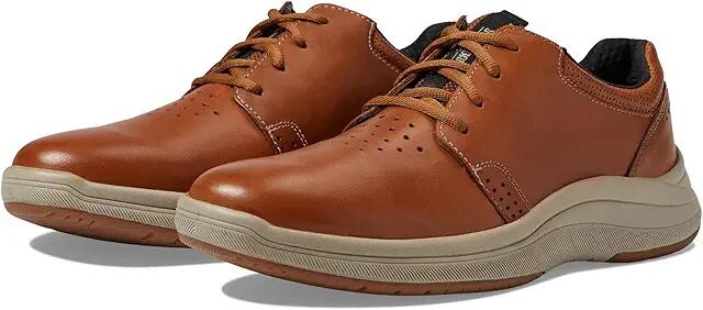 Stacy Adams Lennox Plain Toe Lace-Up Sneaker (Cognac Smooth) Men's Shoes Cover