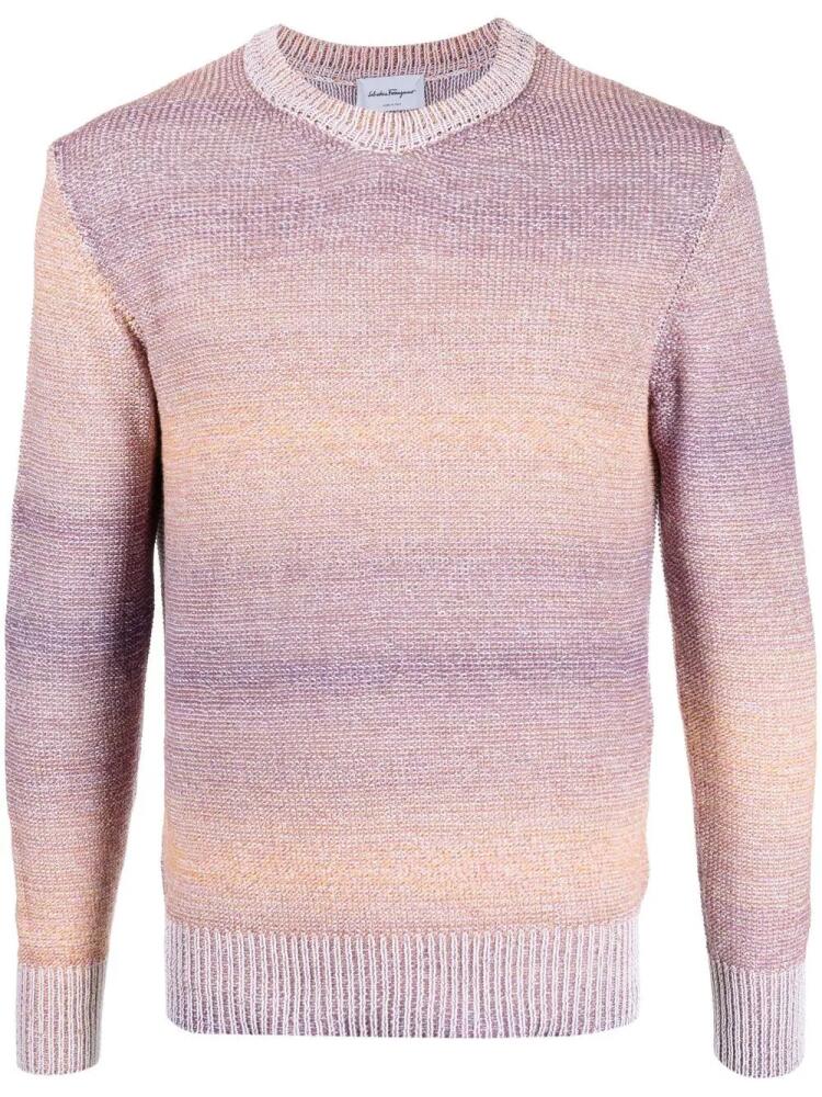 Ferragamo color-degrade knitted jumper - Purple Cover