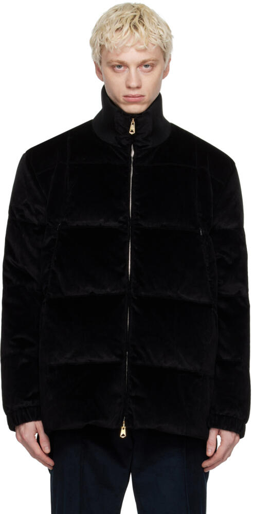 Paul Smith Black Quilted Down Coat Cover