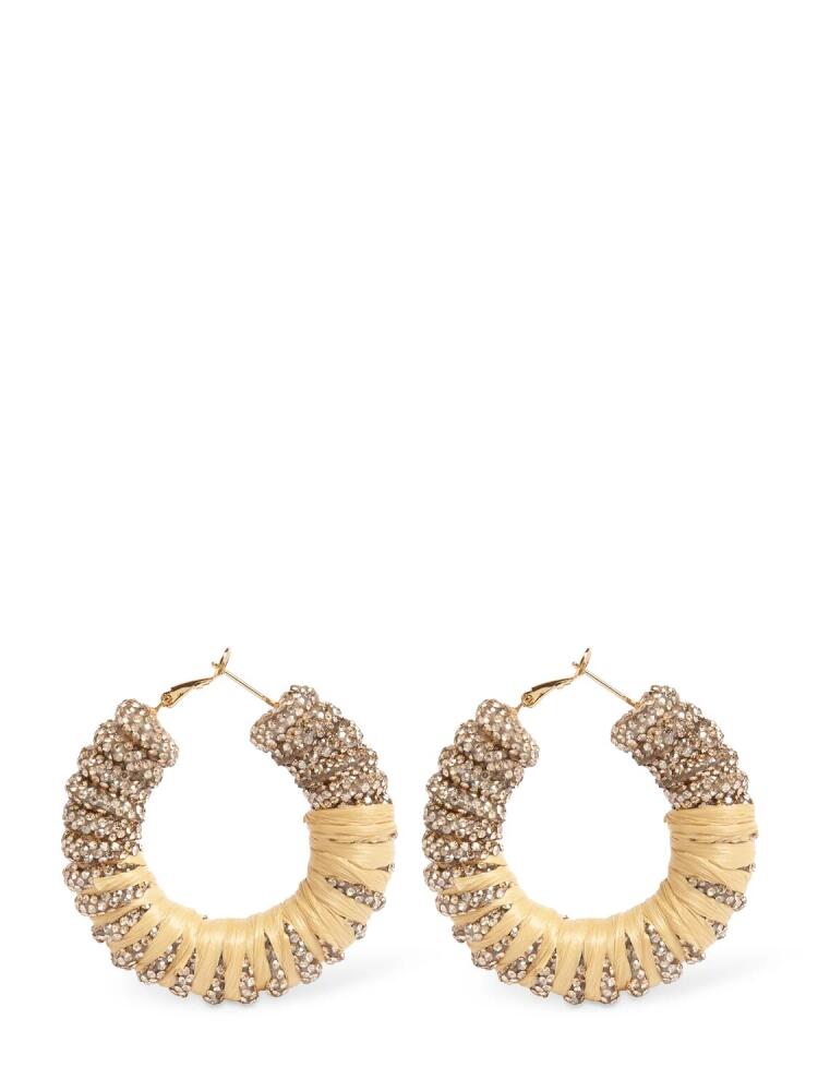 ROSANTICA Lula Raffia Hoop Earrings Cover