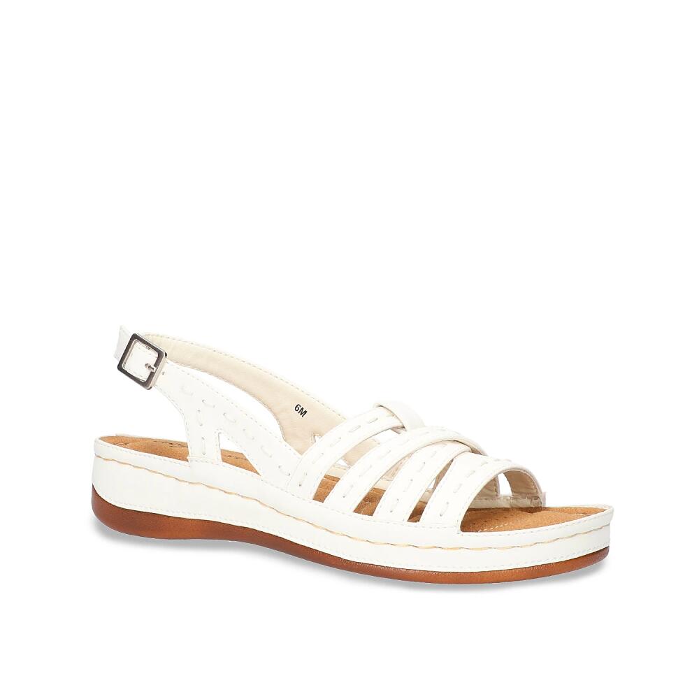 Easy Street Extra Wide Width Kehlani Wedge Sandal | Women's | White Cover