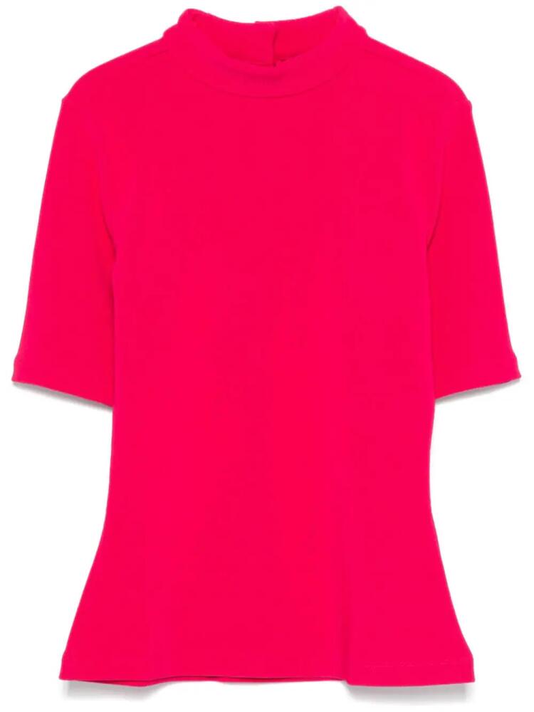 HUGO mock-neck ribbed top - Pink Cover