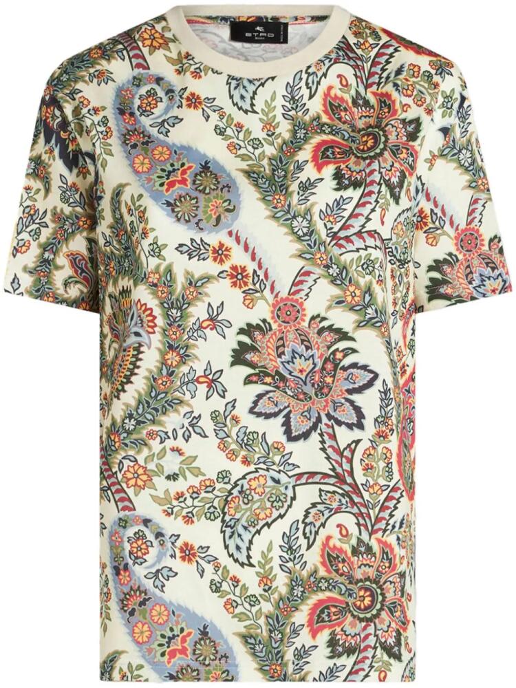 ETRO paisley-print cotton T-shirt - Neutrals Cover