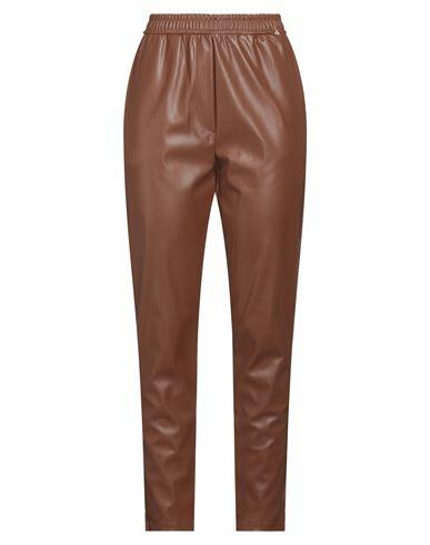 Gai Mattiolo Woman Pants Brown Polyurethane Cover