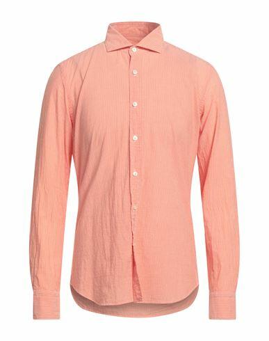 Ghirardelli Man Shirt Orange Cotton, Linen Cover