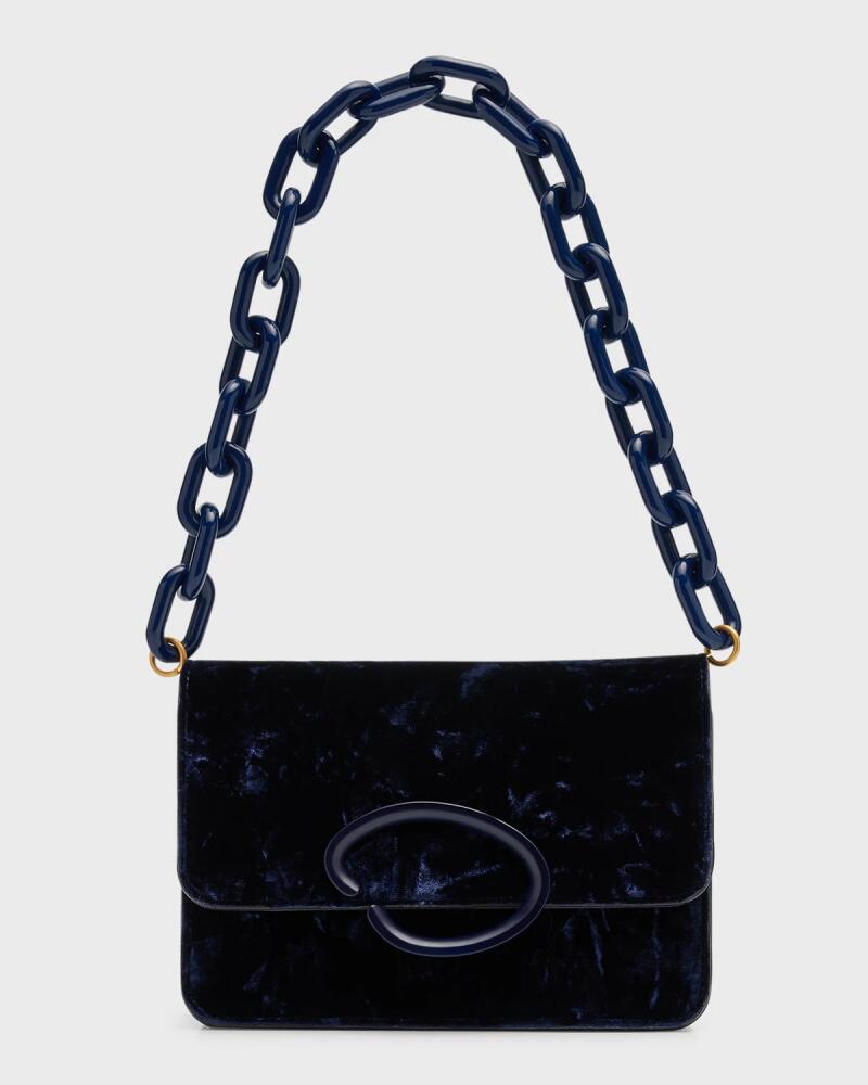 Oscar de la Renta O Pochette Suede Chain Crossbody Bag Cover