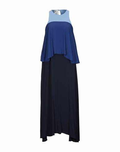 Semicouture Woman Maxi dress Sky blue Acetate, Silk Cover