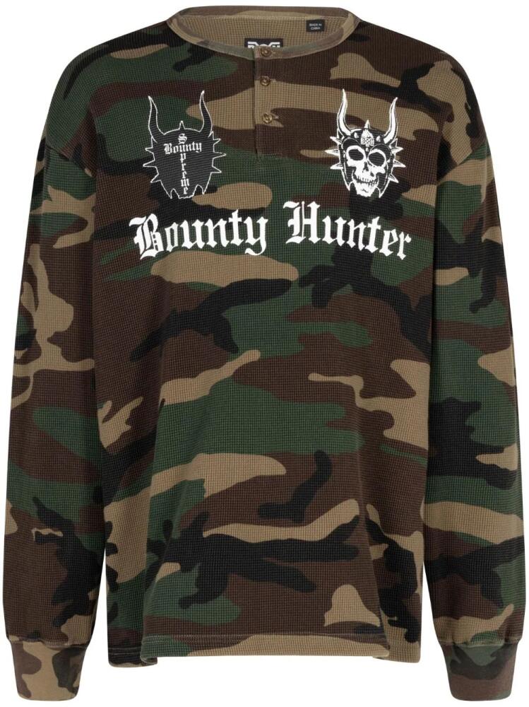 Supreme x Bounty Hunter Thermal Henley long-sleeve T-shirt - Green Cover