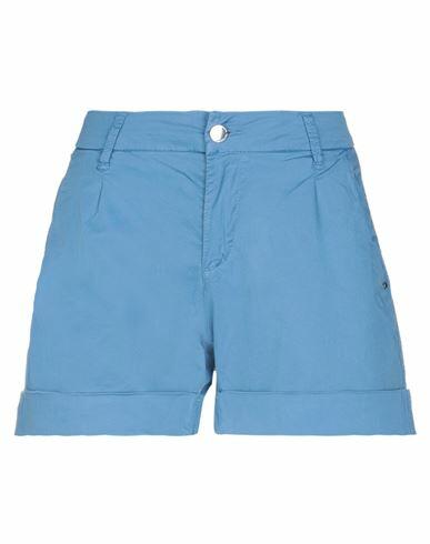 Yes Zee By Essenza Woman Shorts & Bermuda Shorts Sky blue Cotton, Elastane Cover