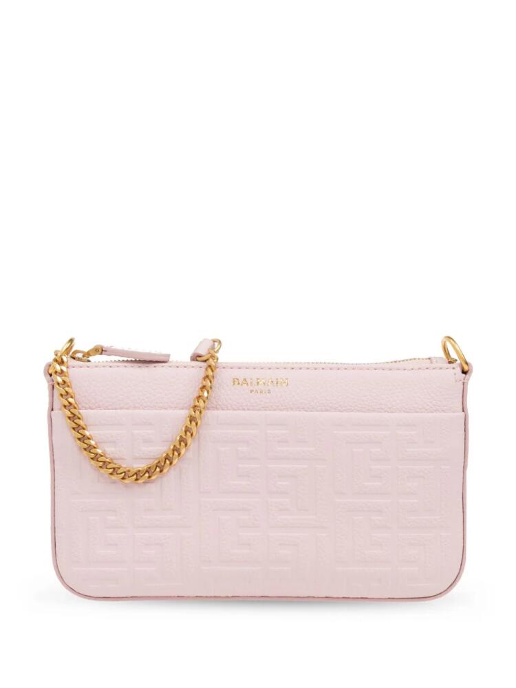 Balmain logo-embossed clutch - Pink Cover