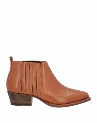 Buttero Woman Ankle boots Tan Leather Cover