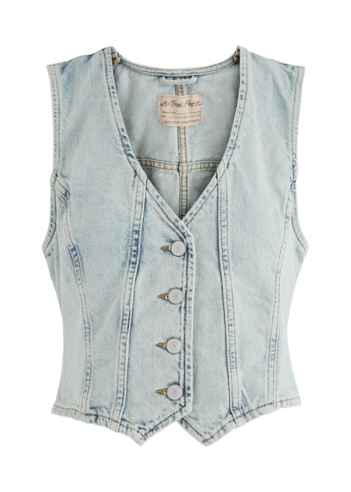 Free People Tate Denim Waistcoat Cover